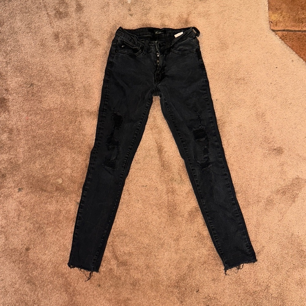 Black Kancan Distressed Skinny Jeans